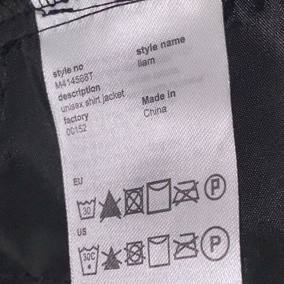 WESC Stockholm Sweden Liam Unisex Shirt Jacket Plaid Black Zip Men M Women L - Picture 15 of 15